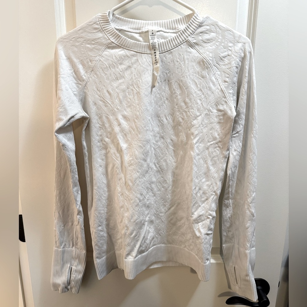 Lululemon white long sleeve top